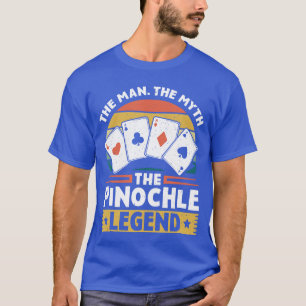 Pinochle Legendarisch kaartspel Funny Pinochle Vin T-shirt