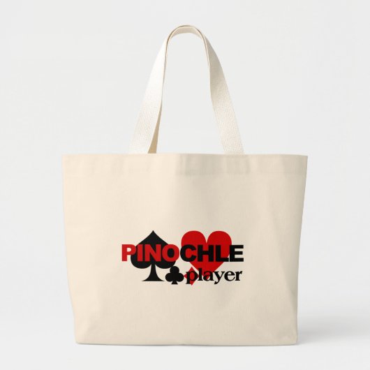 Pinochle Player-tas Grote Tote Bag (Voorkant)