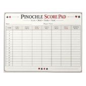 Pinochle Scoreblad Notitieblok (Voorkant)