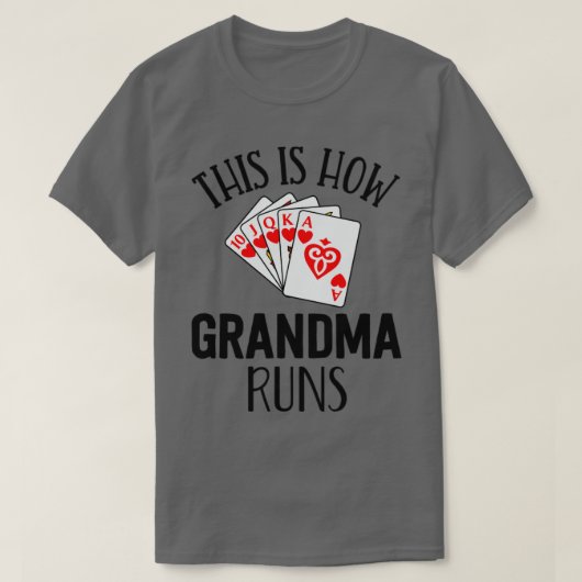 Pinochle Shirt Dit is hoe oma Kaart Playe runt (Design voorkant)