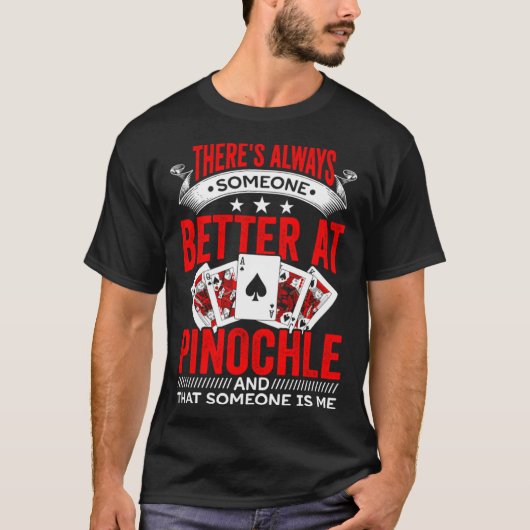 Pinochle Spelers Pinochle Sports Casino Kaart Spel T-shirt (Voorkant)
