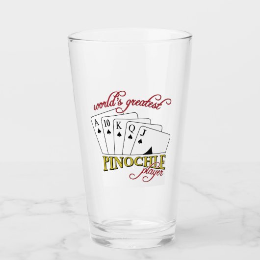 Pinochlespeler Glas (Voorkant)