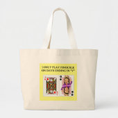 pinochlespeler grote tote bag (Voorkant)