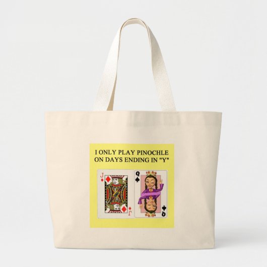 pinochlespeler grote tote bag (Voorkant)