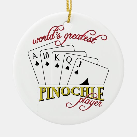 Pinochlespeler Keramisch Ornament (Voorkant)