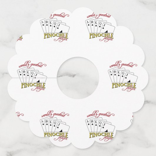 Pinochlespeler Wijnglaslabel (Voorkant)