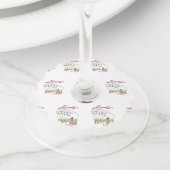 Pinochlespeler Wijnglaslabel (Dichtbij)