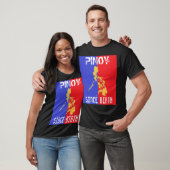 Pinoie sinds geboorte, basis donkerdonker T-shirt (Unisex)