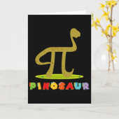 Pinosaur Grappige Pi-dag Dinosaur Math Liefhebber  Kaart (Gele Bloem)