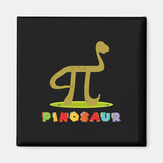 Pinosaur Grappige Pi Dag Dinosaur Math Liefhebber Magneet (Voorkant)
