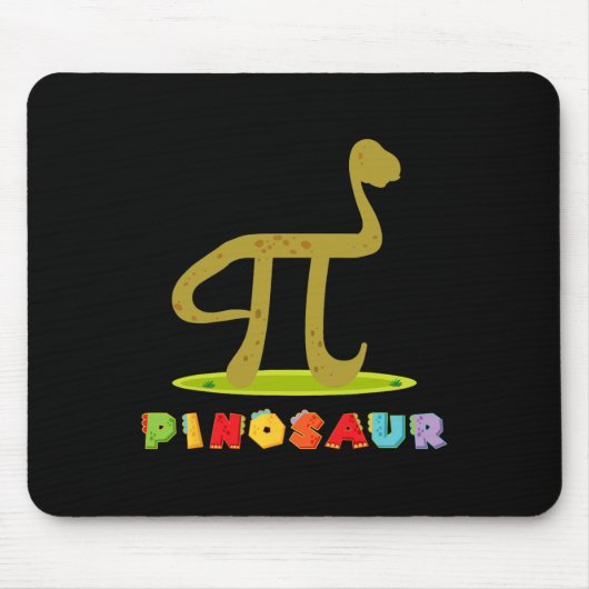 Pinosaur Grappige Pi-dag Dinosaur Math Liefhebber Muismat (Voorkant)