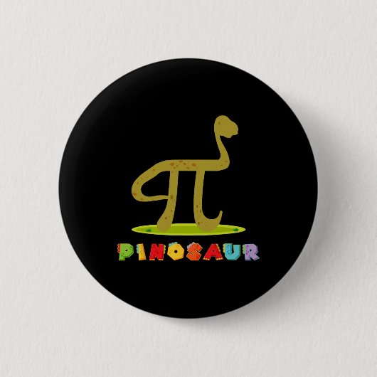 Pinosaur Grappige Pi-dag Dinosaur Math Liefhebber Ronde Button 5,7 Cm (Voorkant)
