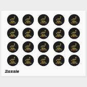 Pinosaur Grappige Pi Dag Dinosaur Math Liefhebber Ronde Sticker (Vel)