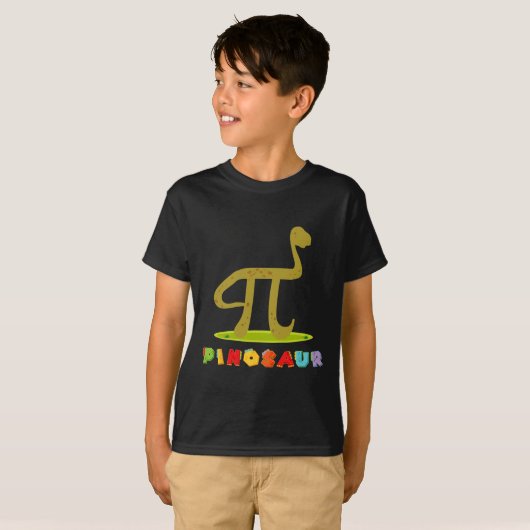 Pinosaur Grappige Pi-dag Dinosaur Math Liefhebber T-shirt (Voorkant volledig)