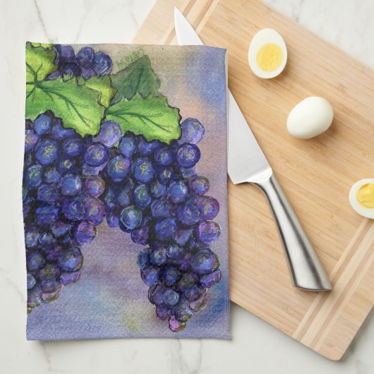 Pinot Grapes Kitchen Towels Red Wine Art Decor Theedoek (Quarter Fold)