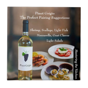 Pinot Grigio Wijncombinatie/Mastering the Kitchen Tegeltje