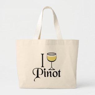 Pinot Grigio wijnliefhebber Grote Tote Bag