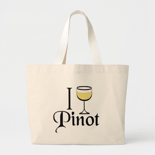 Pinot Grigio wijnliefhebber Grote Tote Bag (Voorkant)