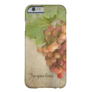 Pinot Grigio Wine Grapes  Parchment Artwork Barely There iPhone 6 Hoesje