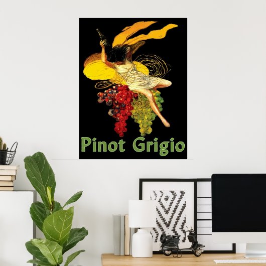 Pinot Grigio Wine Maid Poster (Thuiskantoor)