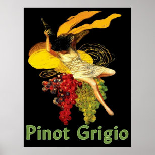 Pinot Grigio Wine Maid Poster