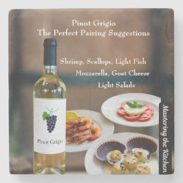 Pinot Grigio Wine Pairing/Mastering the Kitchen Stenen Onderzetter