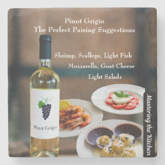 Pinot Grigio Wine Pairing/Mastering the Kitchen Stenen Onderzetter
