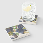 Pinot noir druiven stenen onderzetter (Zijkant)