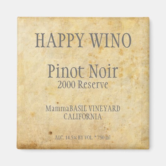 Pinot Noir Label Magnet (Voorkant)