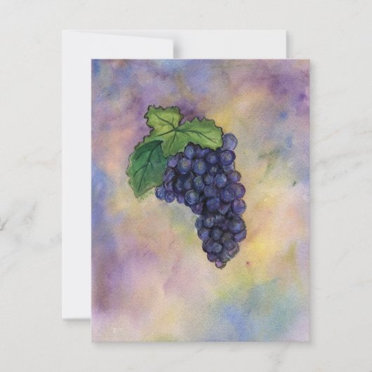 Pinot Noir Red Wine Grapes Invites of Invites Kaart (Voorkant)