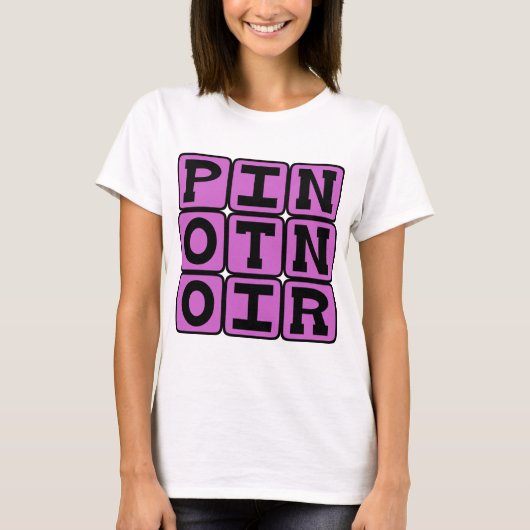 Pinot Noir, Rode Wijn T-shirt (Voorkant)