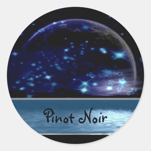 Pinot Noir wijnetiketten Ronde Sticker (Voorkant)
