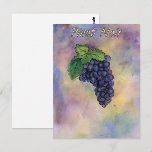 Pinot Noir Wine Grapes Art Briefkaart (Voorkant / Achterkant)