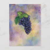 Pinot Noir Wine Grapes Art Briefkaart (Voorkant)