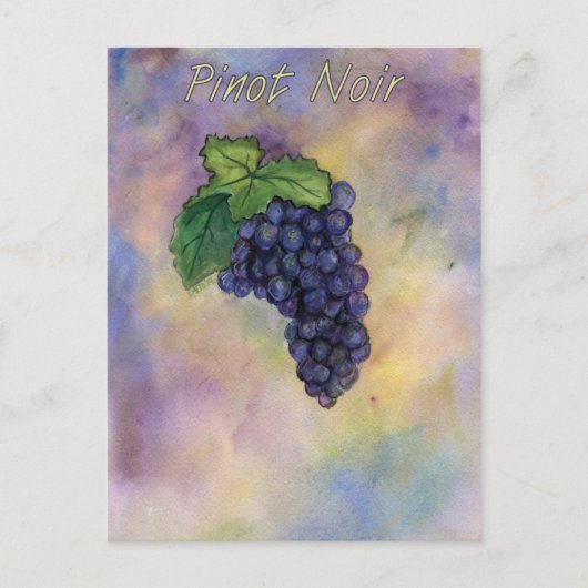 Pinot Noir Wine Grapes Art Briefkaart (Voorkant)