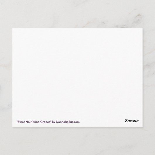 Pinot Noir Wine Grapes Briefkaart (Achterkant)