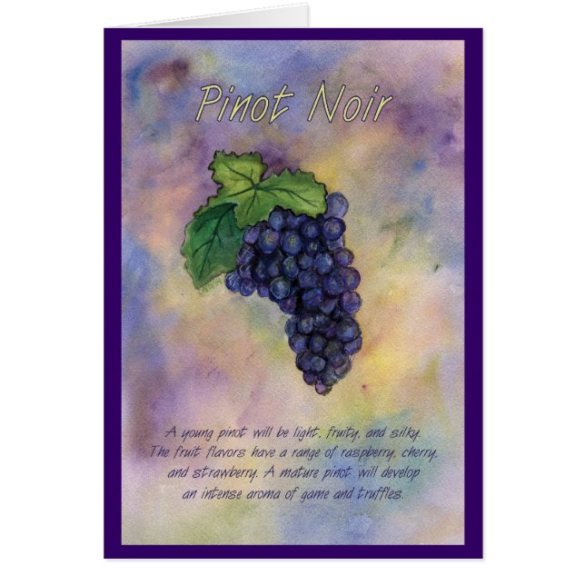 Pinot Noir Wine Grapes Card (Voorkant)