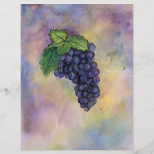 Pinot Noir Wine Grapes Letterhead