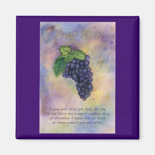 Pinot Noir Wine Grapes Magnet (Voorkant)