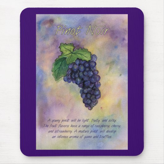 Pinot Noir Wine Grapes Mousepad Muismat (Voorkant)