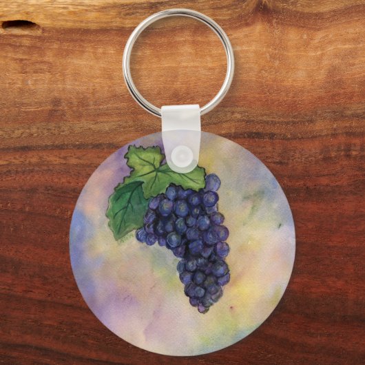 Pinot Noir Wine Grapes Sleutelhanger (Voorkant)