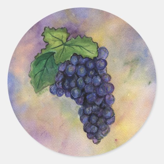 Pinot Noir Wine Grapes Sticker (Voorkant)