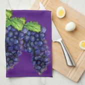 Pinot Red Wine Grapes Kitchen Towel Art Decor Theedoek (Quarter Fold)
