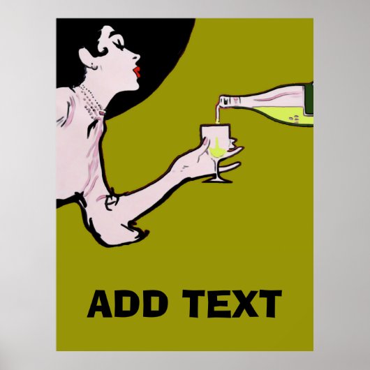 Pinot Wine  Lady, voeg Posters tekst toe (Voorkant)