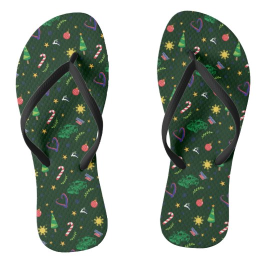 Pinoy Ako Filippijnse kerstpatroon Teenslippers (Voetbed)