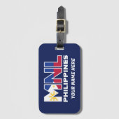 Pinoy Design "MNL PHI" Gepersonaliseerd Bagagelabe Bagagelabel (Voorkant (verticaal))