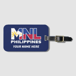 Pinoy Design "MNL PHI" Gepersonaliseerd Bagagelabe Bagagelabel
