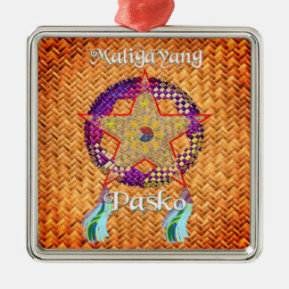 Pinoy Kerstparol Banig Lantern Metalen Ornament