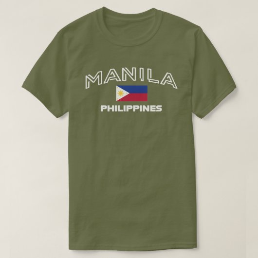 Pinoy ontwerpt "MANILA" T-shirt (Design voorkant)