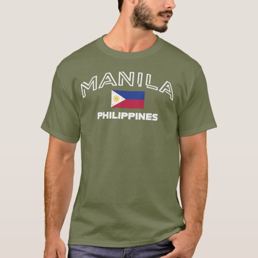 Pinoy ontwerpt "MANILA" T-shirt (Voorkant)